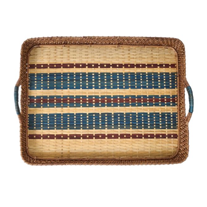 Juliska Danish Stripe Navy Tray, 21"