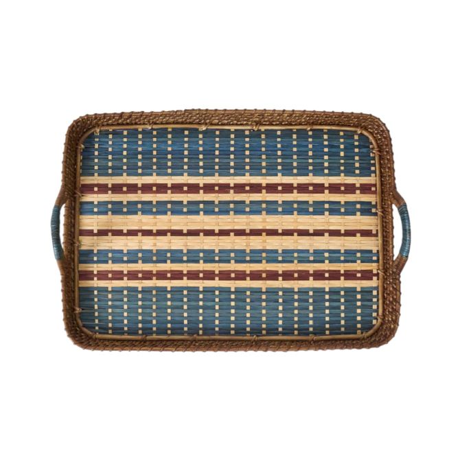 Juliska Danish Stripe Navy Tray, 18"