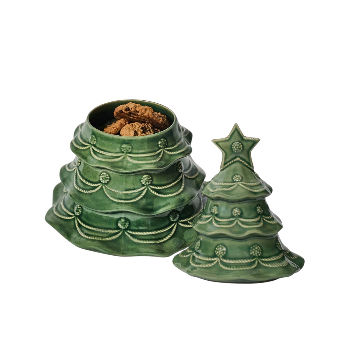 Juliska Berry & Thread Basil Christmas Tree Cookie Jar