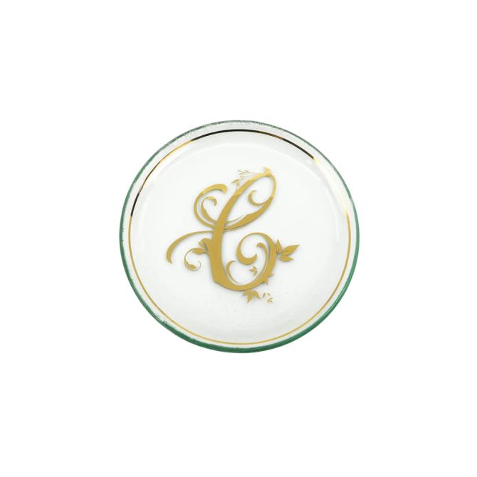 Annieglass Initial Mini Plate, C