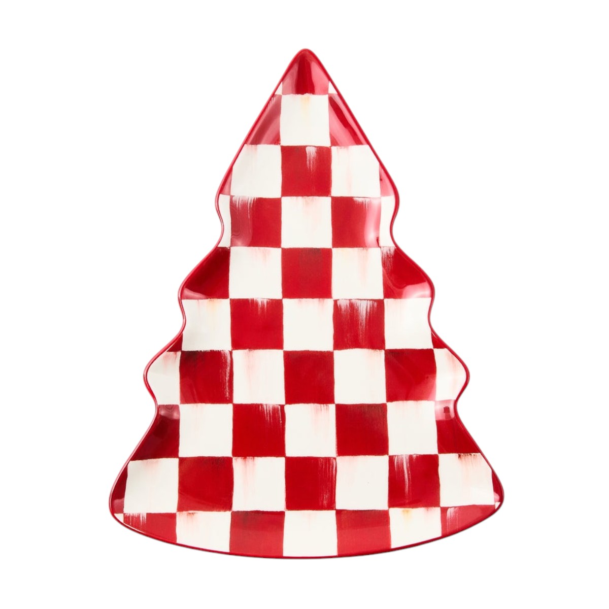 MacKenzie-Childs Cherry Check Tree Dish