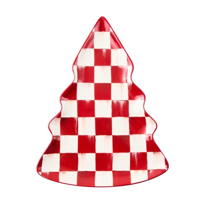 MacKenzie-Childs Cherry Check Tree Dish