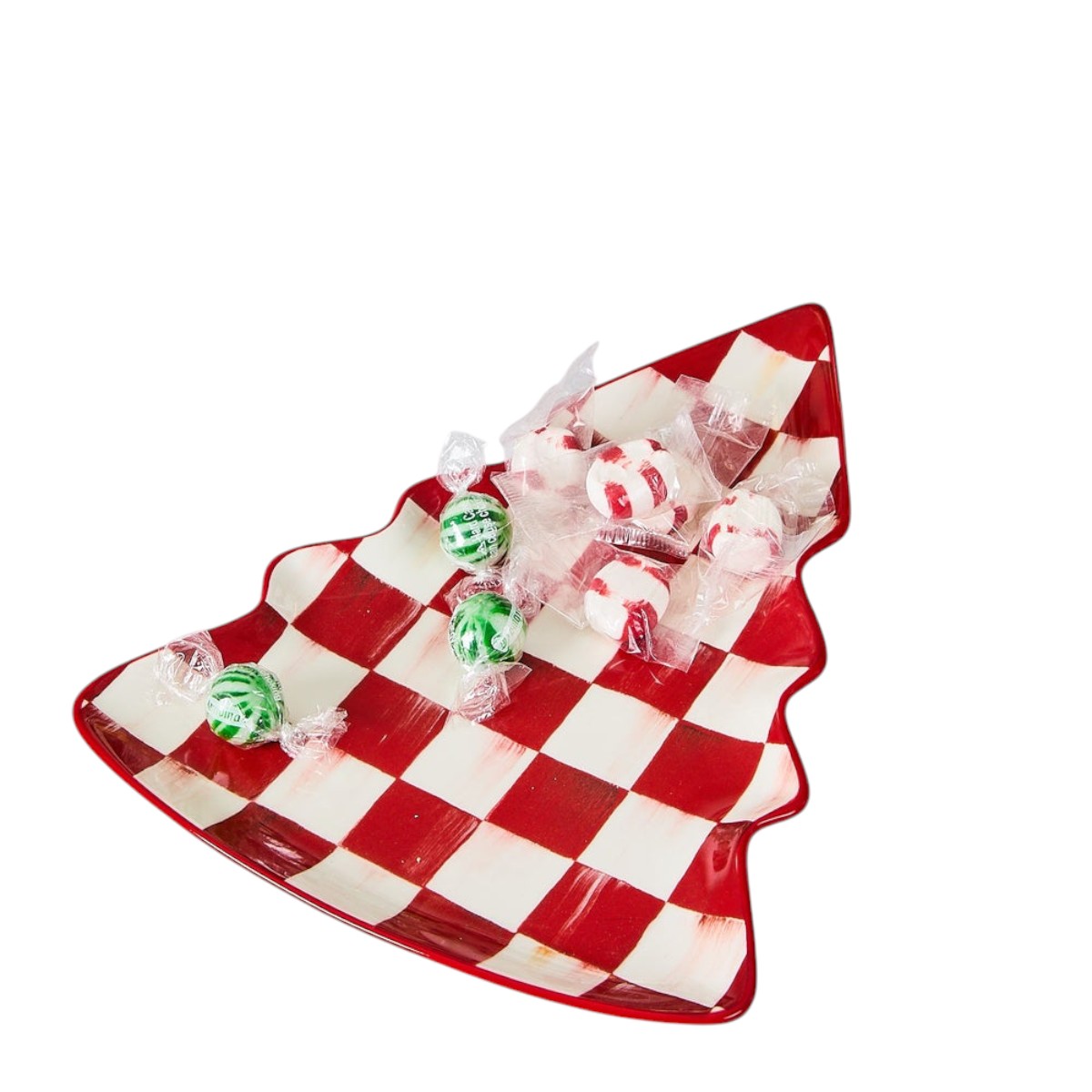 MacKenzie-Childs Cherry Check Tree Dish