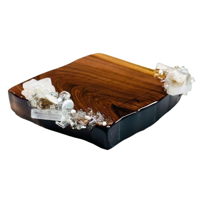 Olivia Riegel Krystallos Cocktail Napkin Holder, White