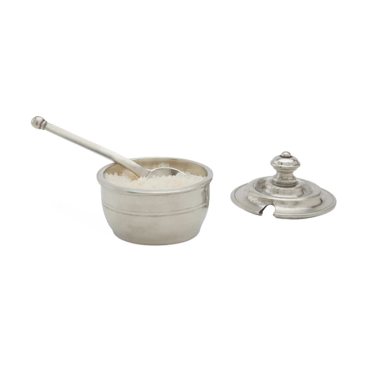 Match Pewter  Piccolo Salt Cellar with Lid and Spoon