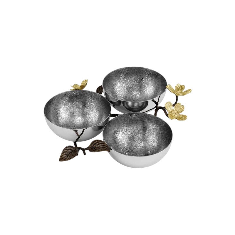 Michael Aram Dogwood Triple Bowl