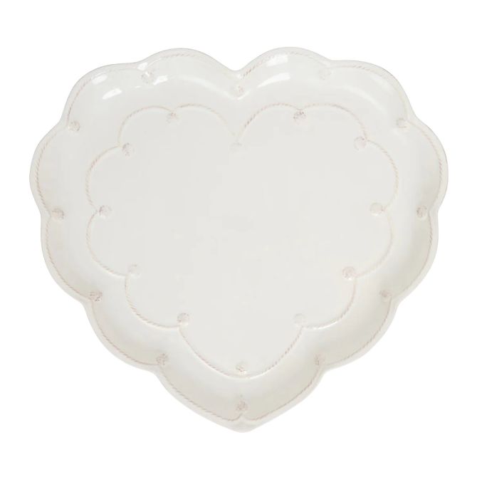 Juliska Berry and Thread 15" Heart Platter, Whitewash