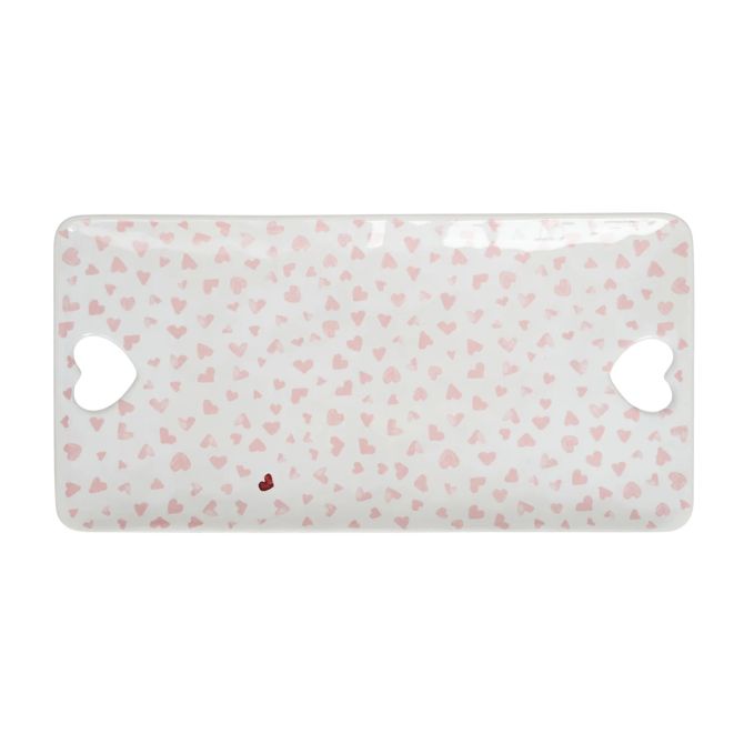 Juliska Love You More 16" Hostess Tray, Pink
