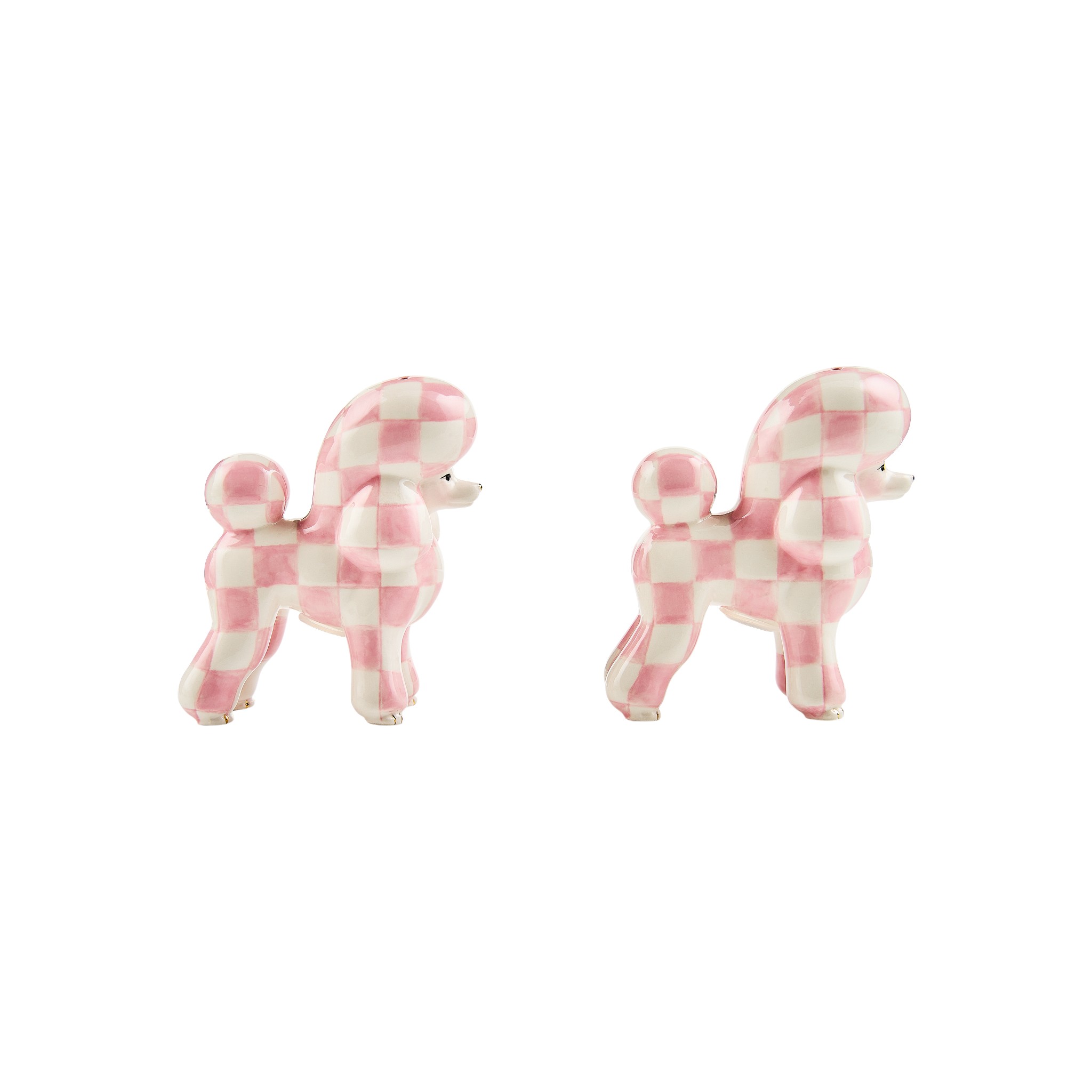 MacKenzie-Childs Poodle Salt and Pepper Shakers, Rosy
