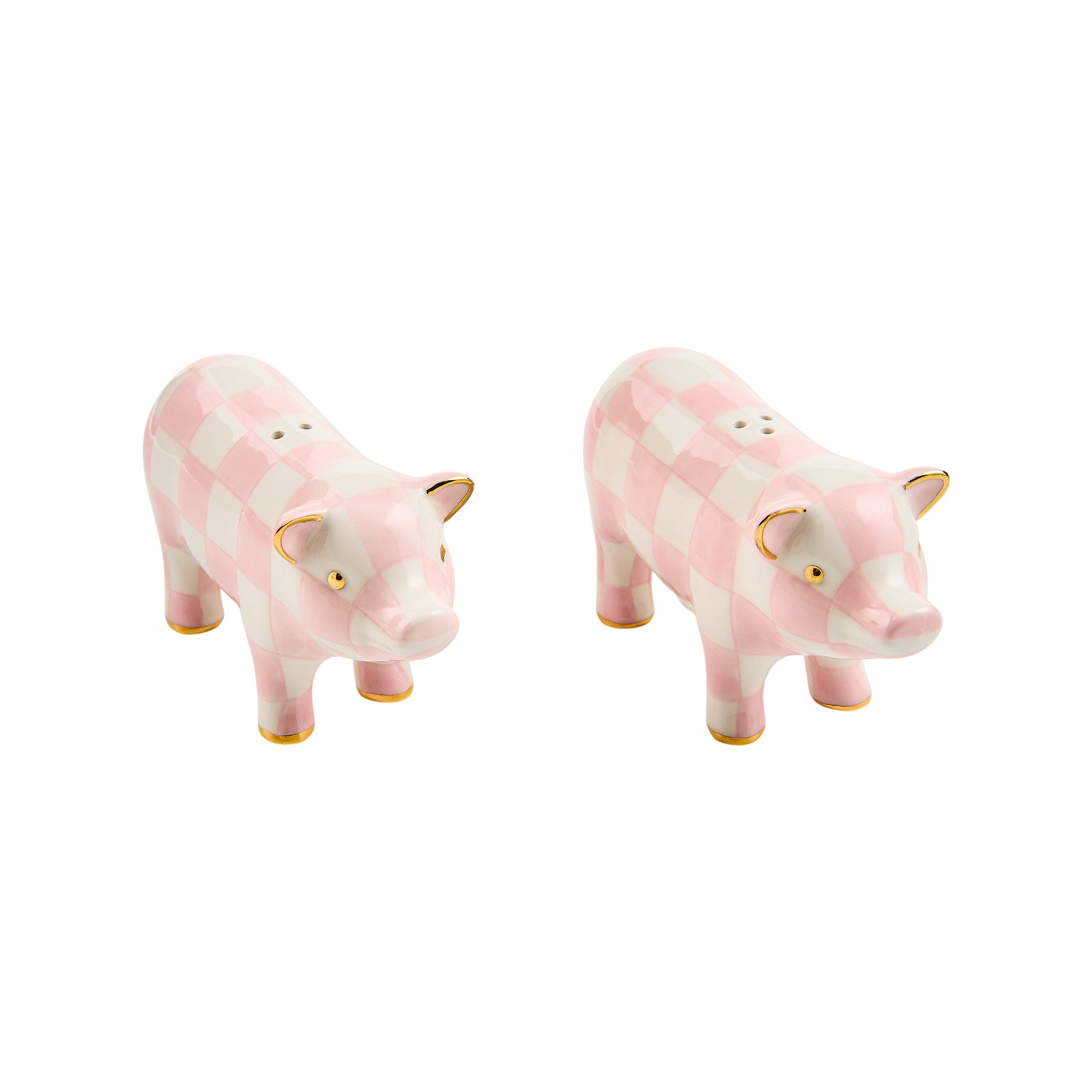 MacKenzie-Childs Rosy Pig Salt and Pepper Shakers