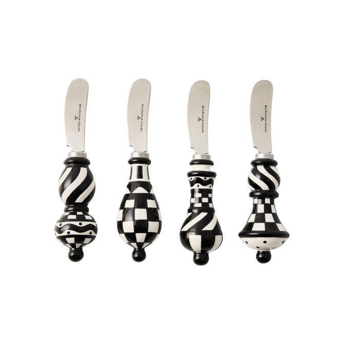 MacKenzie-Childs Courtly Check Party Spreaders, Set of 4