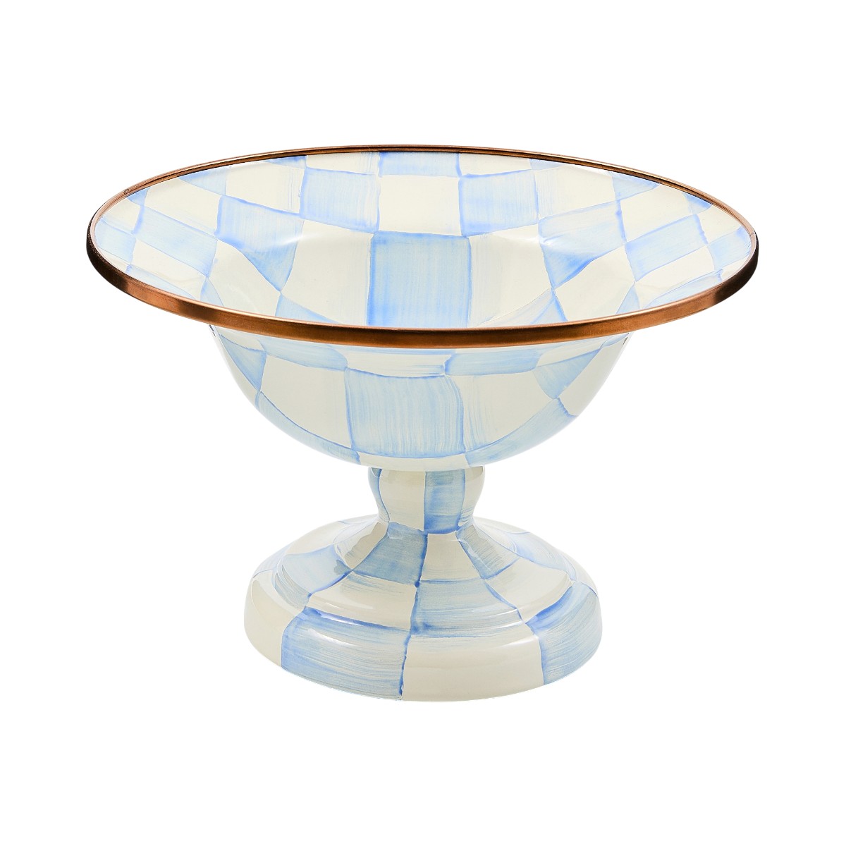 MacKenzie-Childs Small Compote, Sky Check
