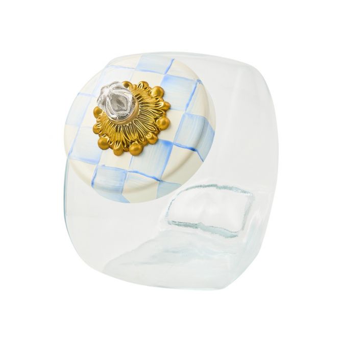 MacKenzie-Childs Sweets Jar with Lid, Sky Check