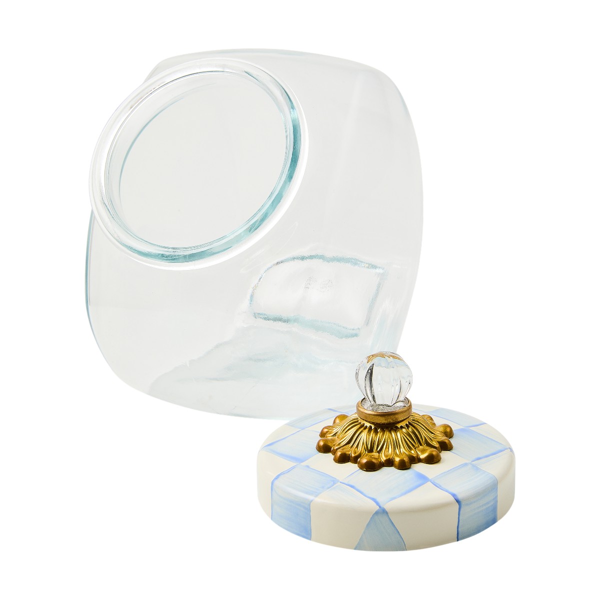 MacKenzie-Childs Sweets Jar with Lid, Sky Check