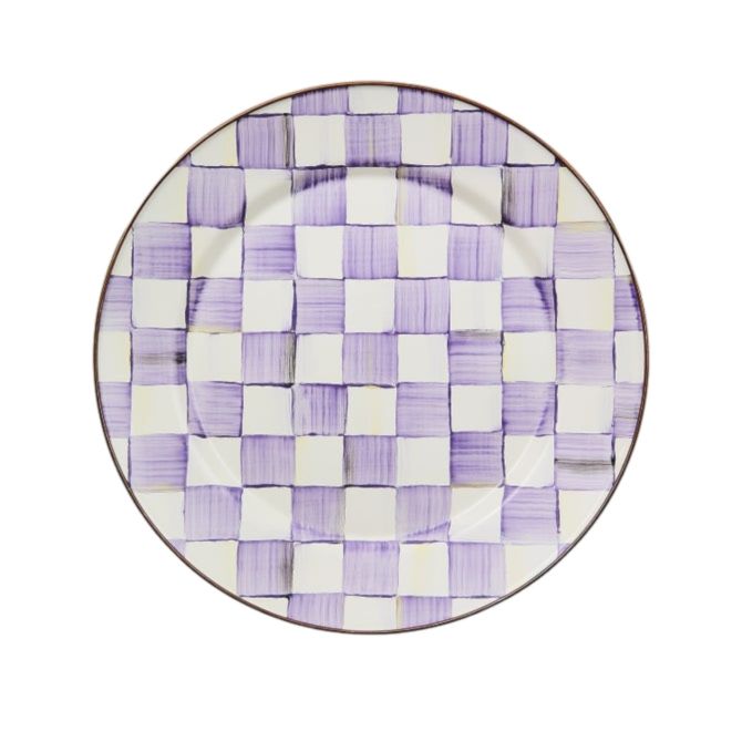 MacKenzie-Childs Charger Plate, Violet Check