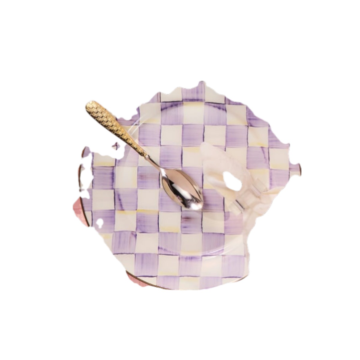 MacKenzie-Childs Charger Plate, Violet Check