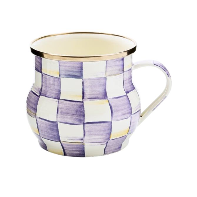MacKenzie-Childs Mug, Violet Check