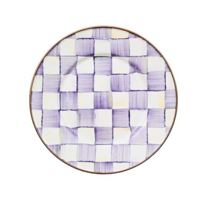 MacKenzie-Childs Salad Plate, Violet Check