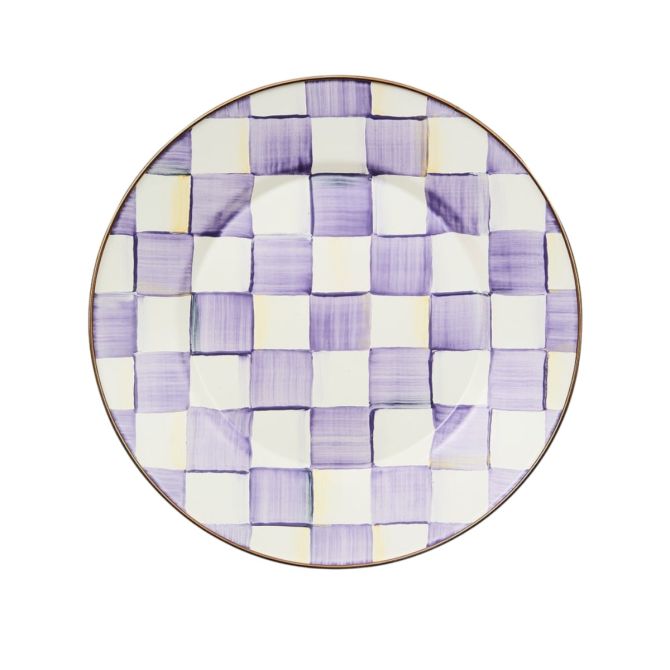 MacKenzie-Childs Dinner Plate, Violet Check