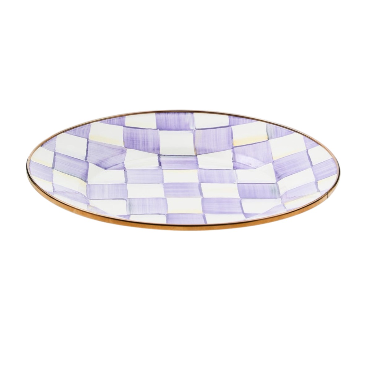 MacKenzie-Childs Dinner Plate, Violet Check