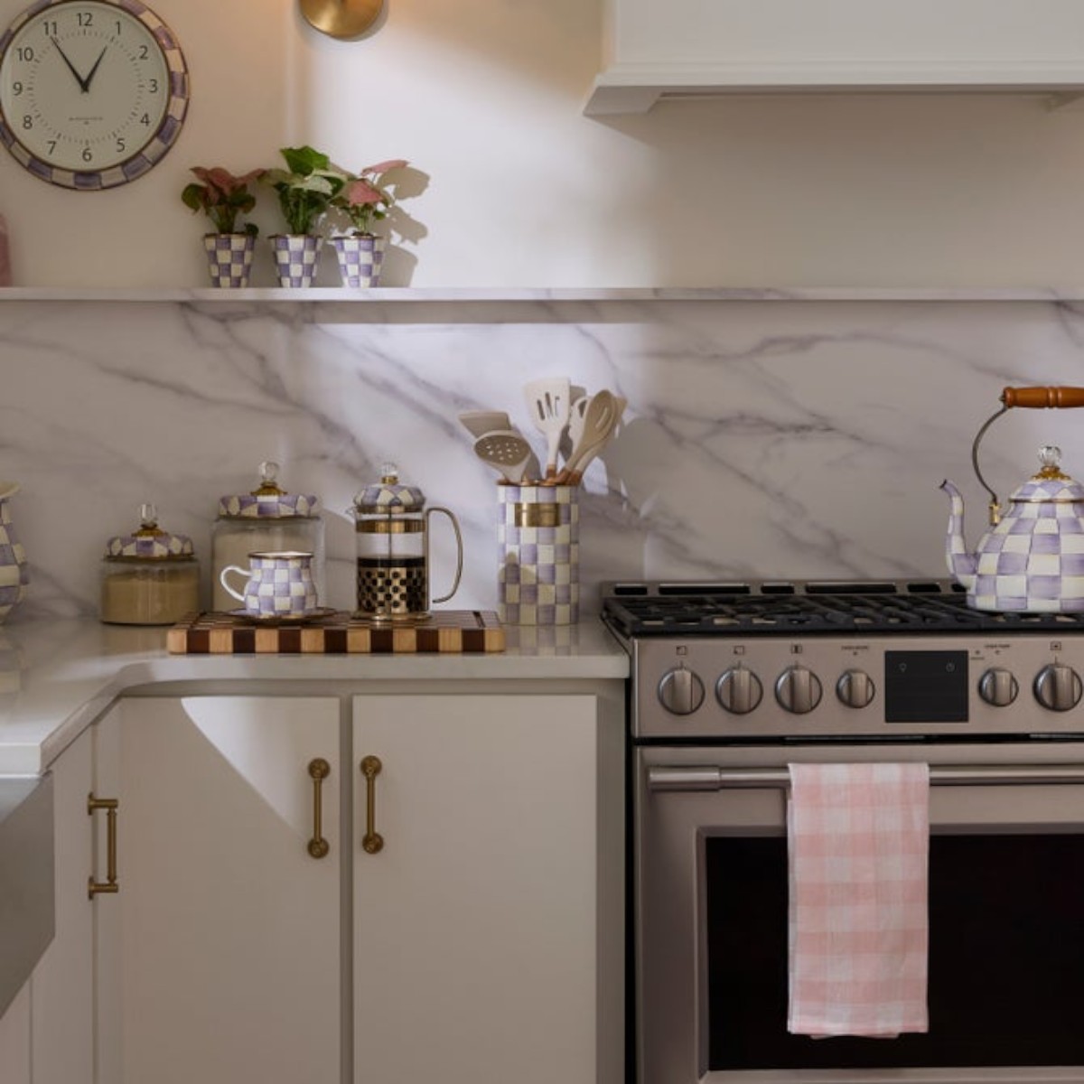 MacKenzie-Childs Utensil Holder, Violet Check