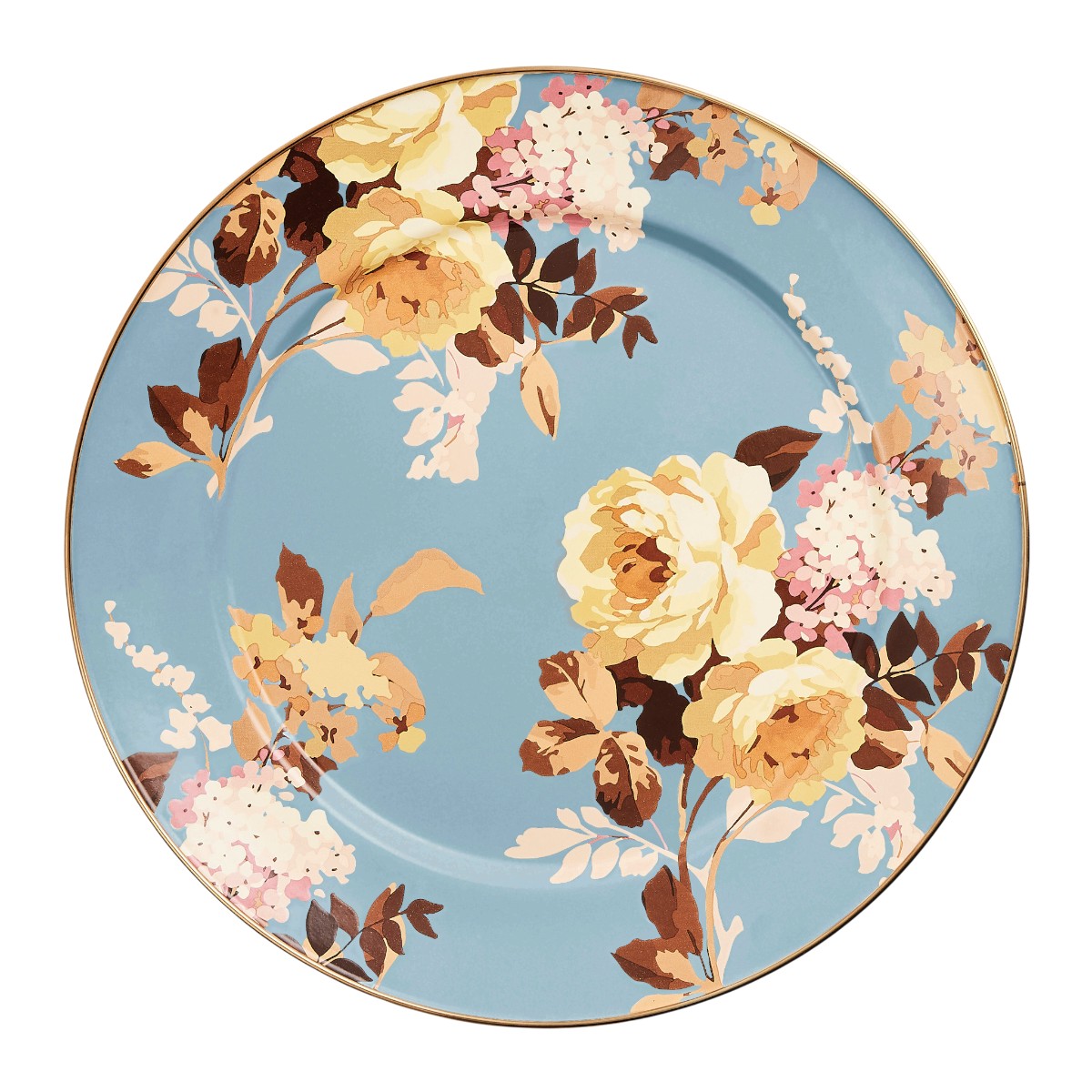 MacKenzie-Childs Wild Rose Charger, Slate