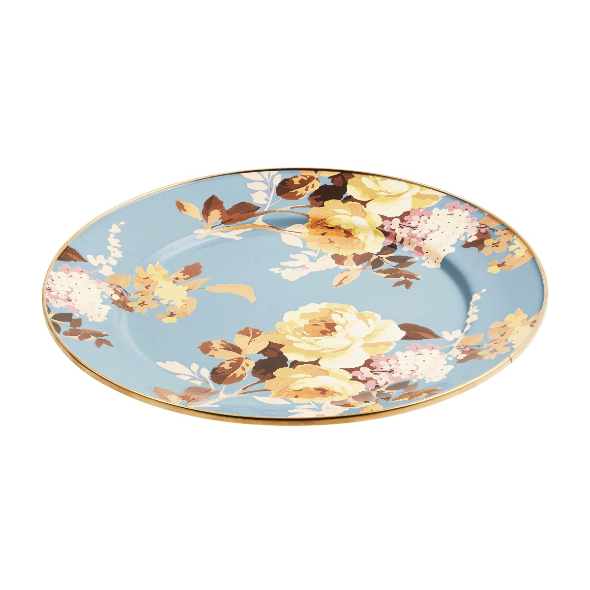 MacKenzie-Childs Wild Rose Charger, Slate