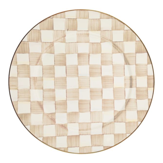 MacKenzie-Childs Serving Platter, Mocha Check