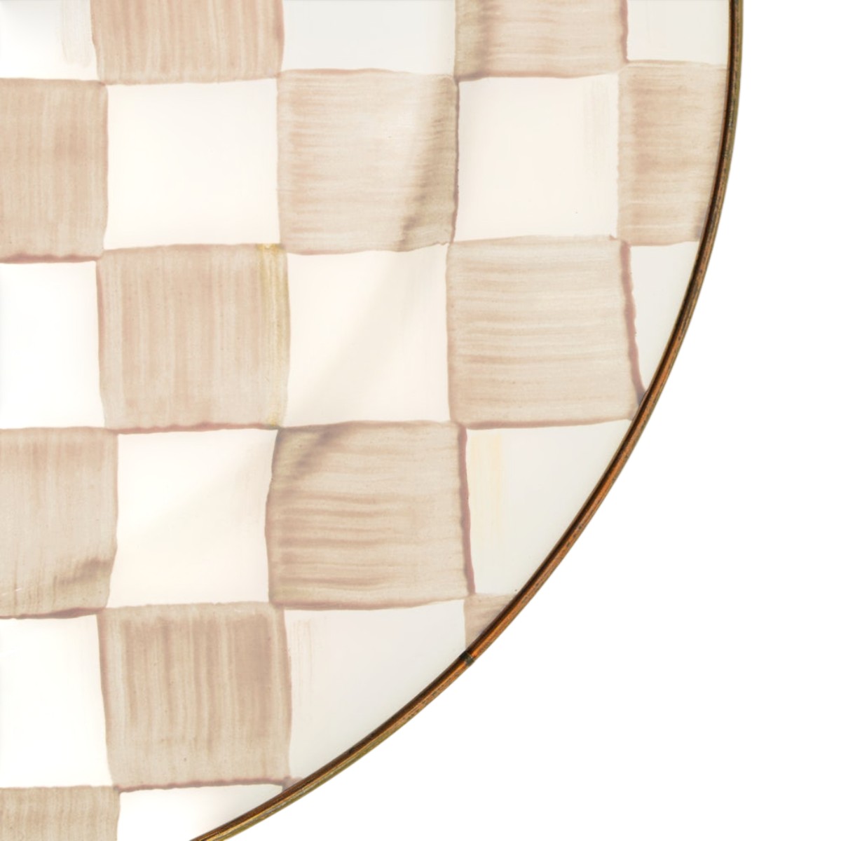 MacKenzie-Childs Serving Platter, Mocha Check