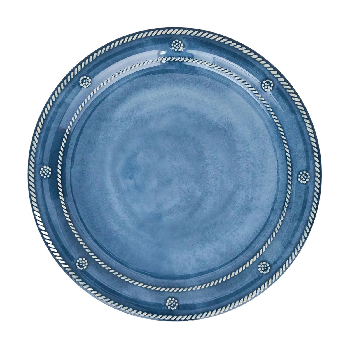 Juliska Berry & Thread Set of 4 Melamine Dinner Plates, Ocean