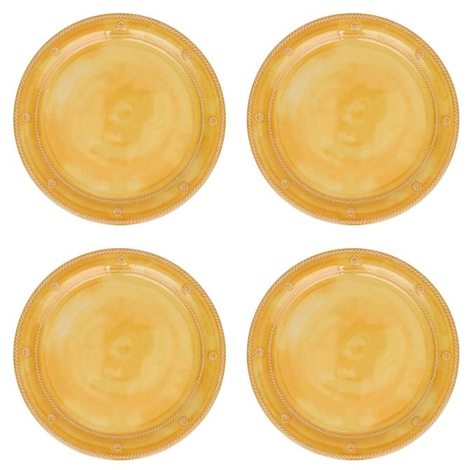 Juliska Berry & Thread Set of 4 Melamine Dinner Plates, Sunshine