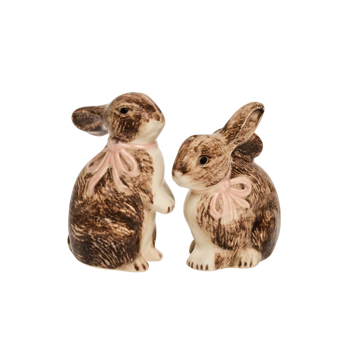 Juliska Clever Creatures Bunny 2 Piece Salt and Pepper Set, Napoleon and Josephine