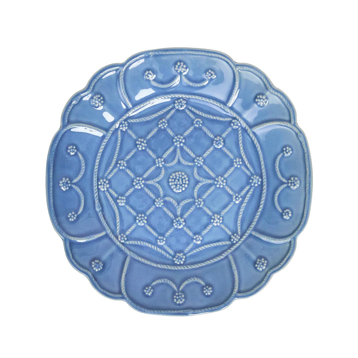 Juliska Jardins Du Monde Set of 4 Salad Plates, Chambray