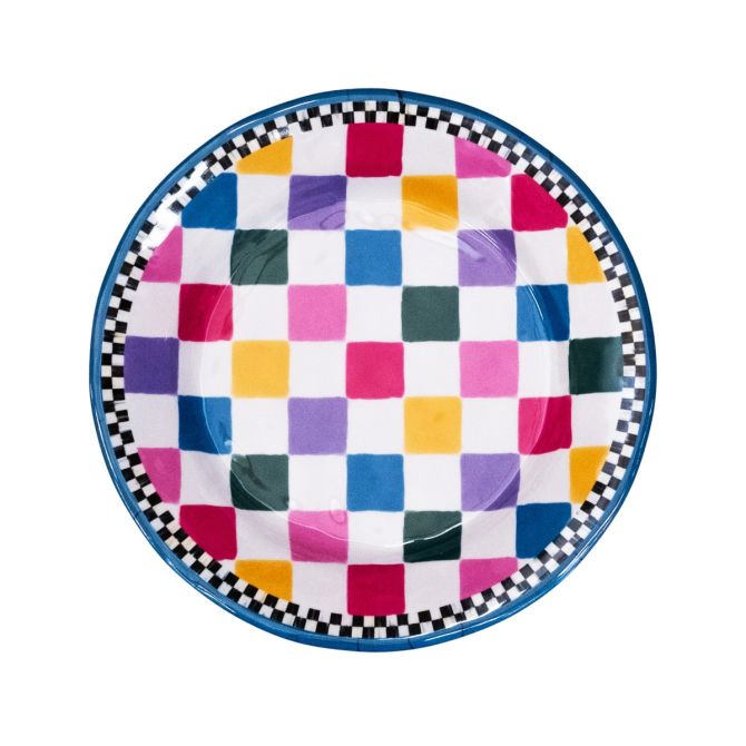 MacKenzie-Childs Set of 4 Melamine Dinner Plates, Jamboree
