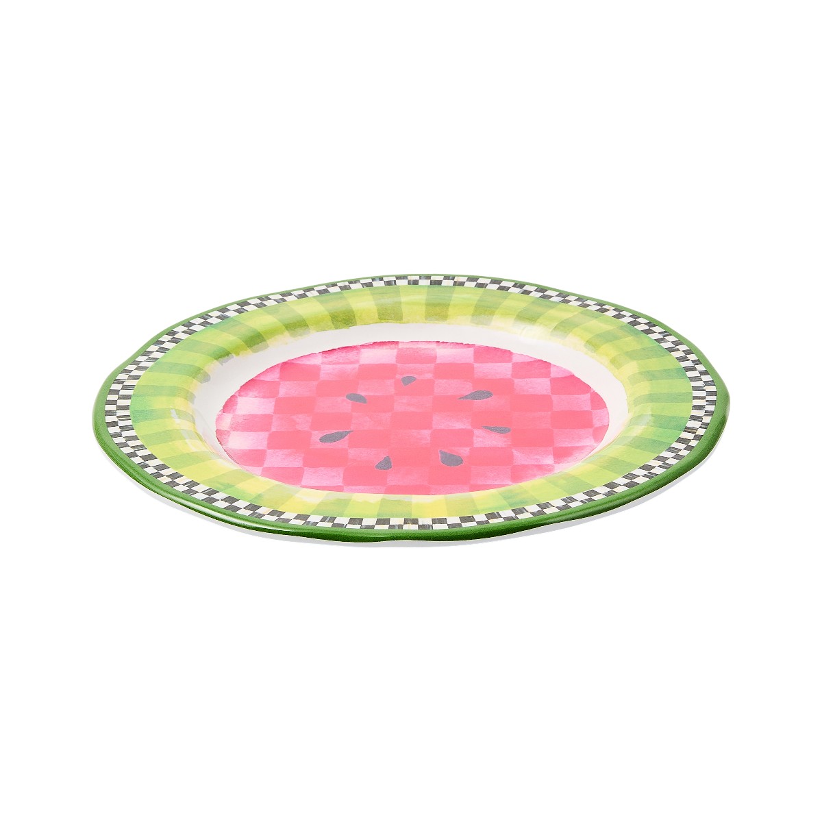 MacKenzie-Childs Set of 4 Melamine Salad Plates, Watermelon