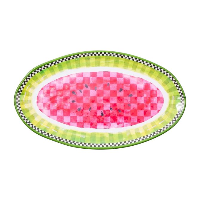 MacKenzie-Childs Oval Melamine Platter, Watermelon