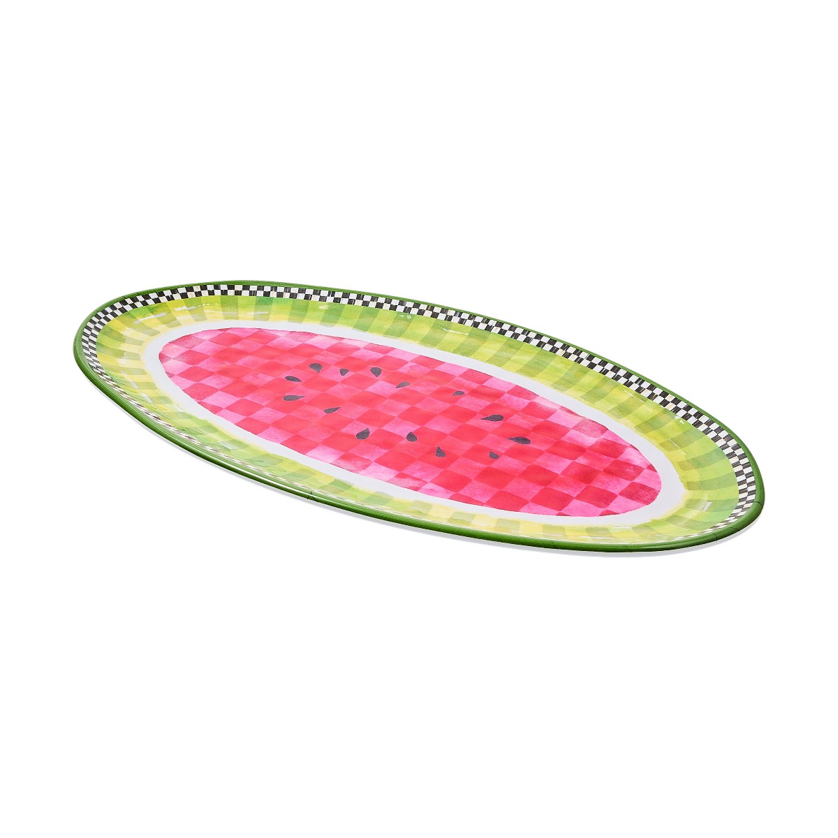 MacKenzie-Childs Oval Melamine Platter, Watermelon