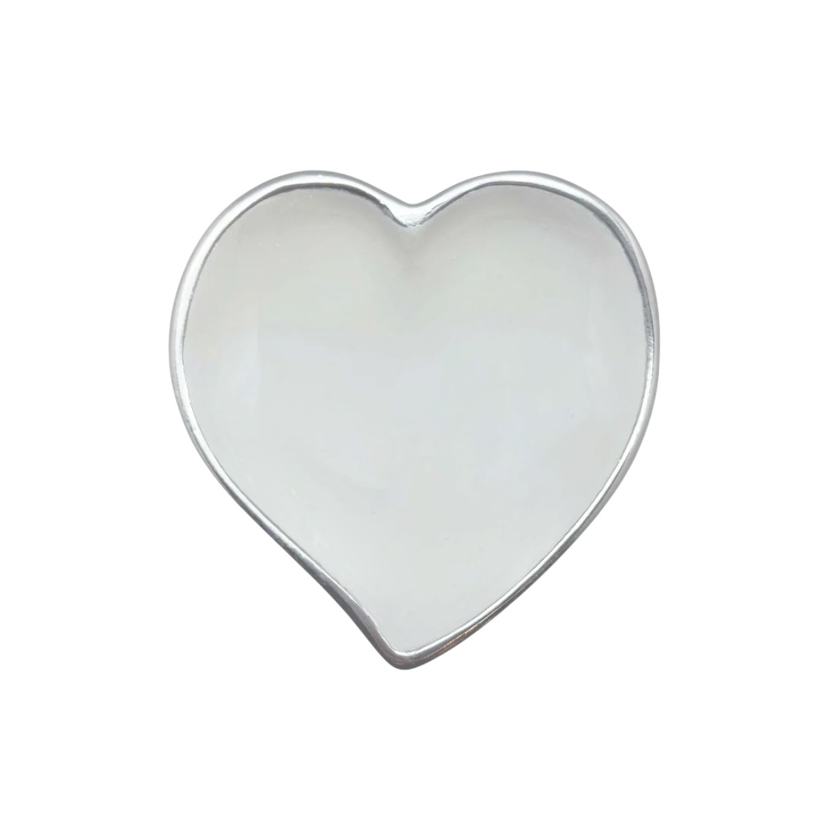 Mariposa White Heart Trinket Dish