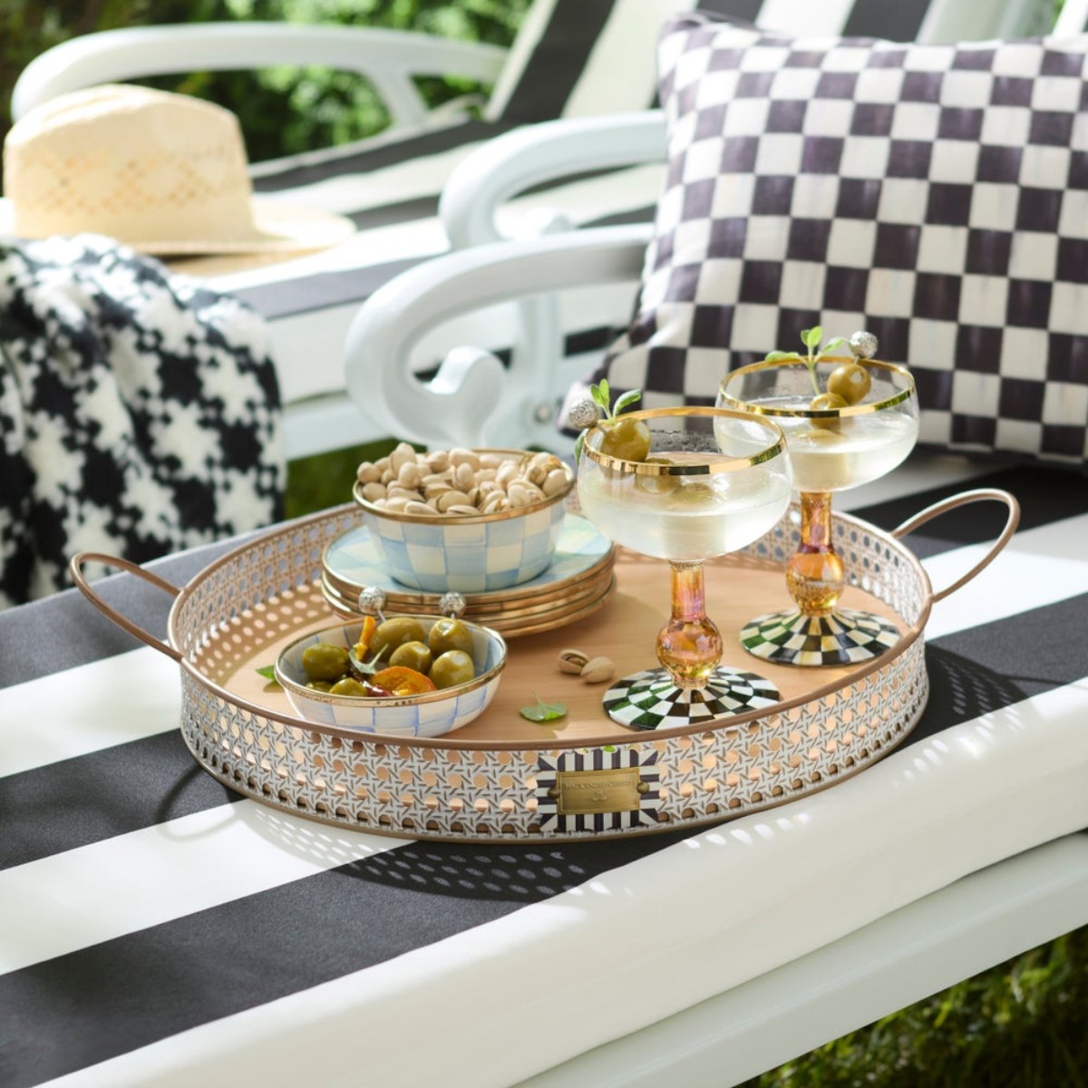 MacKenzie-Childs Cane Serving Tray, Large