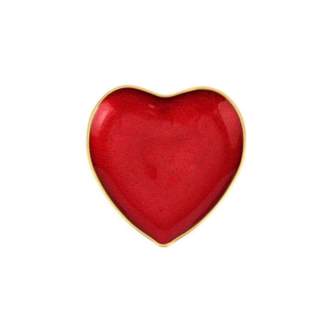Vietri Baroque Glass Heart Plate, Red