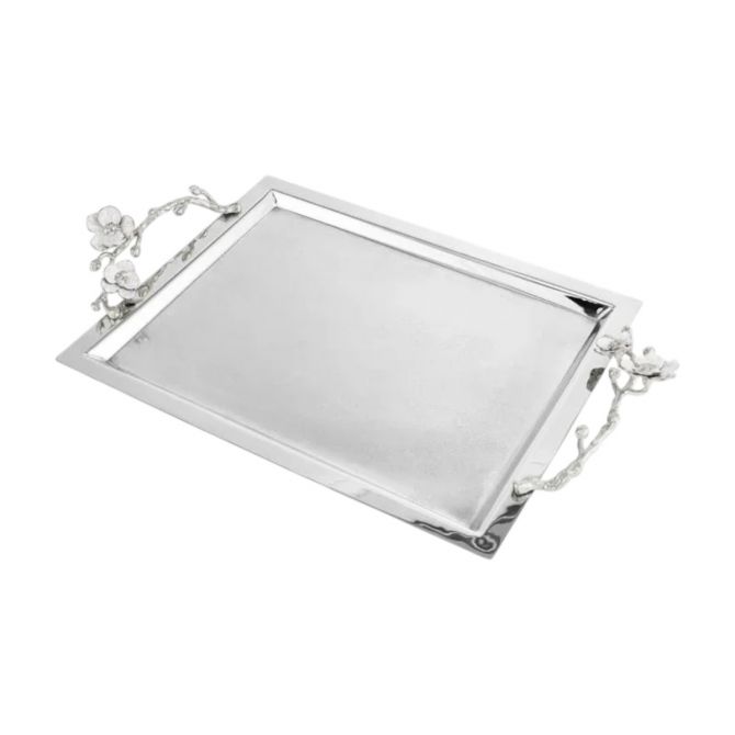 Michael Aram Silver Orchid Tray, Large