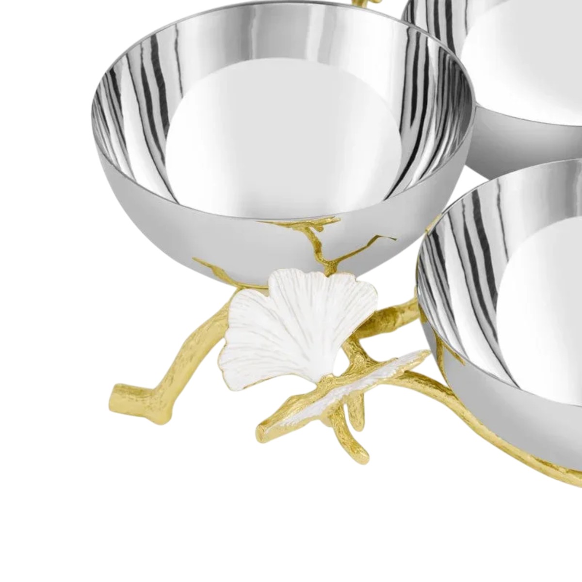 Michael Aram Butterfly Gingko Gold Triple Bowl
