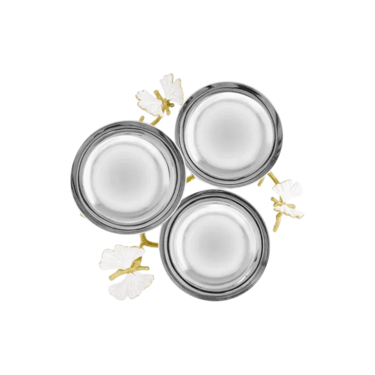 Michael Aram Butterfly Gingko Gold Triple Bowl