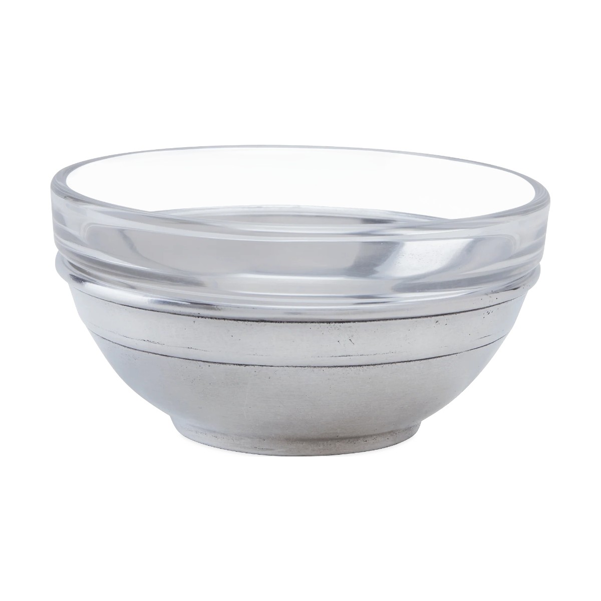 Match Pewter Condiment Dish with Glass Insert