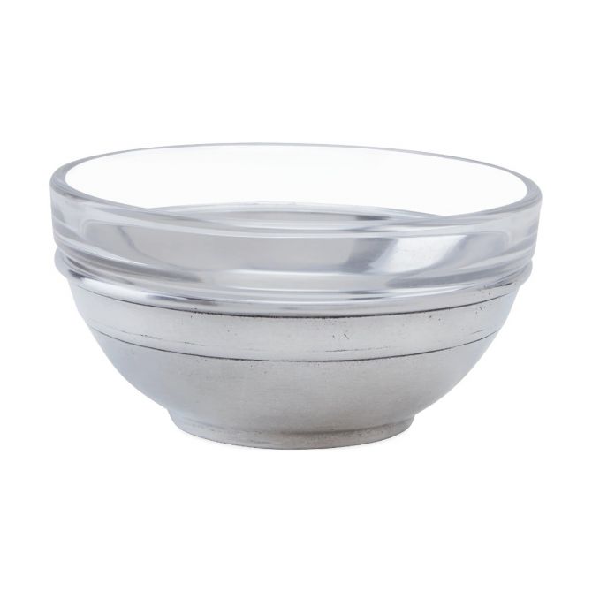 Match Pewter Condiment Dish with Glass Insert