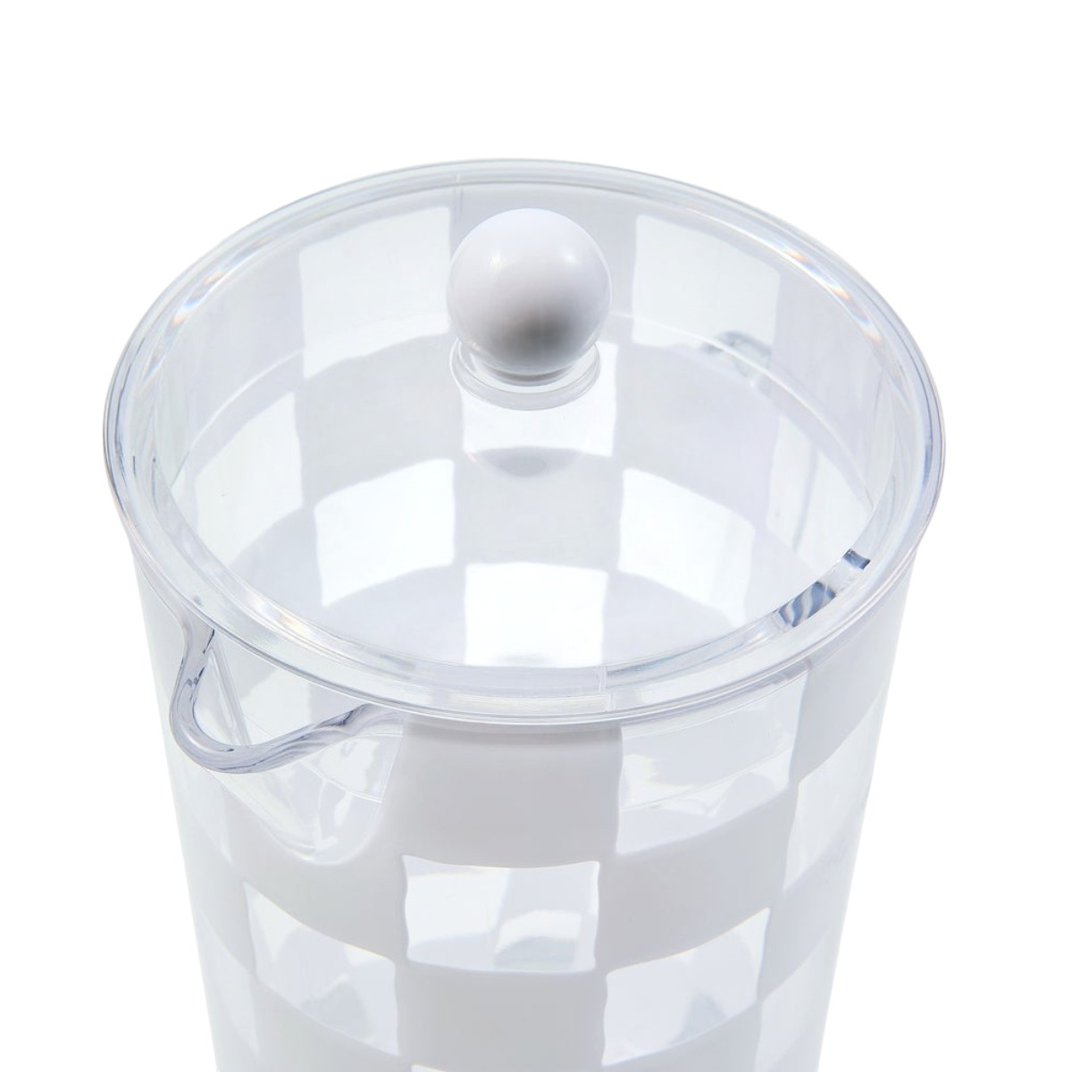 MacKenzie-Childs Acrylic Pitcher, White Check