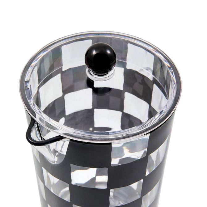 MacKenzie-Childs Acrylic Pitcher, Black Check