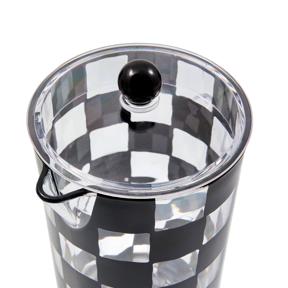 MacKenzie-Childs Acrylic Pitcher, Black Check