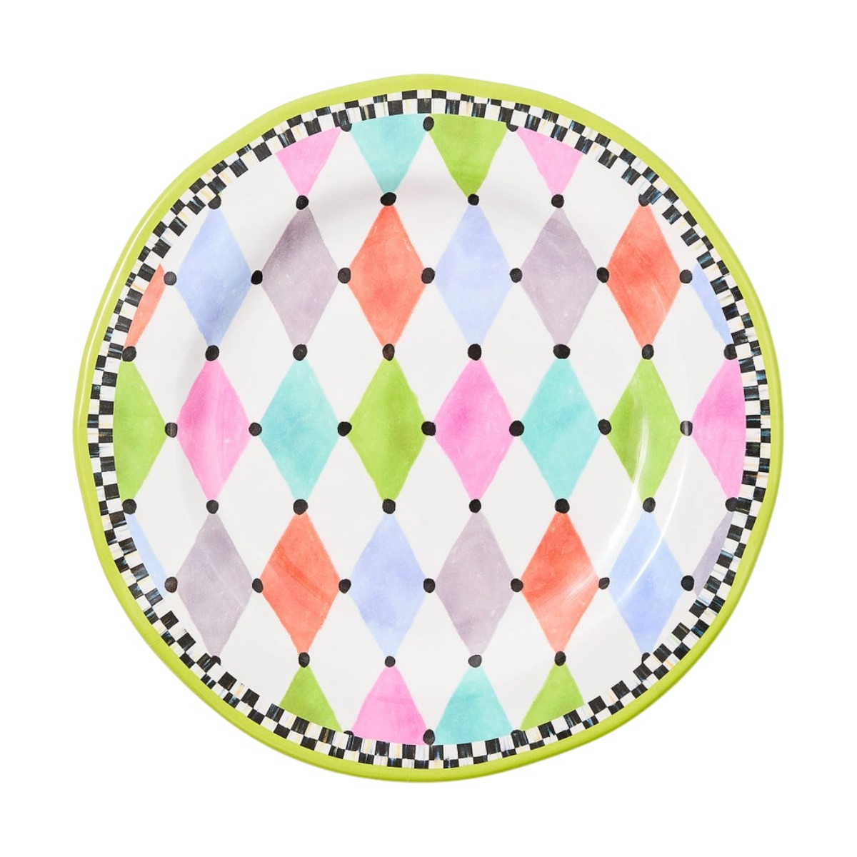 MacKenzie-Childs Palm Springs Melamine Dinner Plates, Set of 4