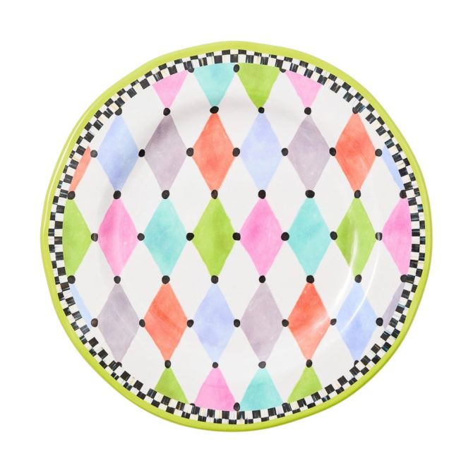 MacKenzie-Childs Palm Springs Melamine Dinner Plates, Set of 4